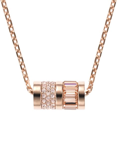 michael kors barrel necklace rose gold|Michael Kors rose gold bangle.